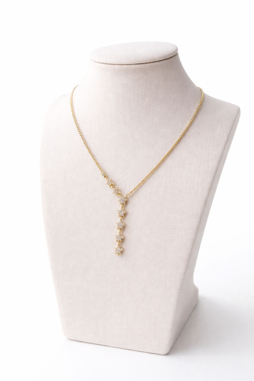 y-shaped stoned necklace