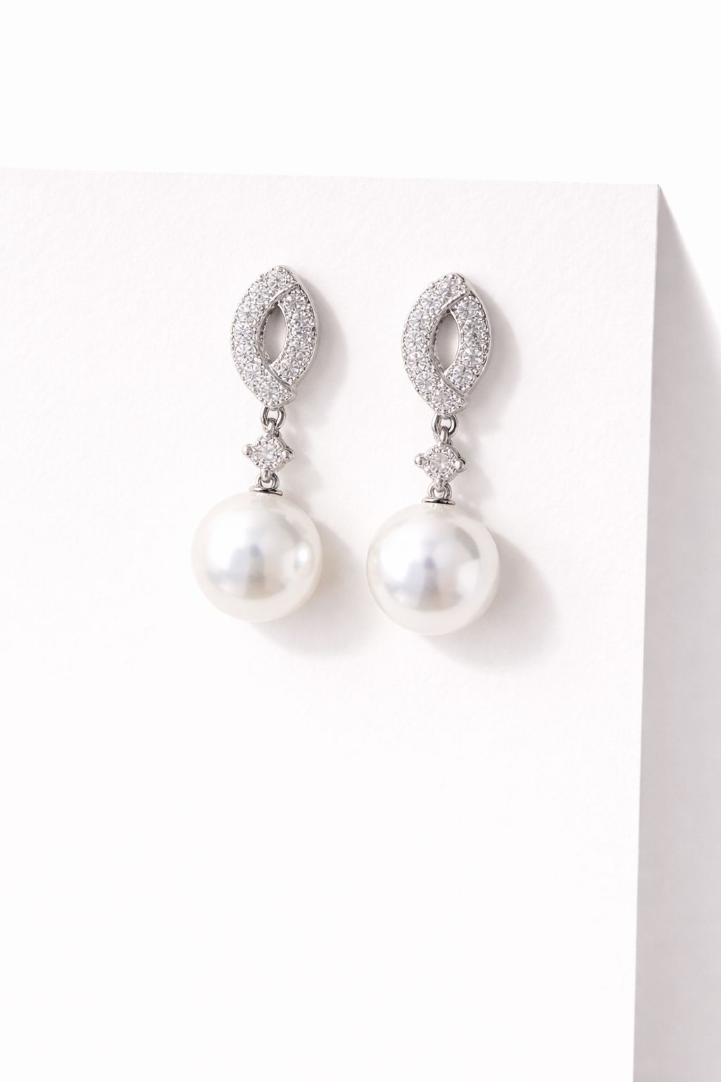 silver pearl earrings